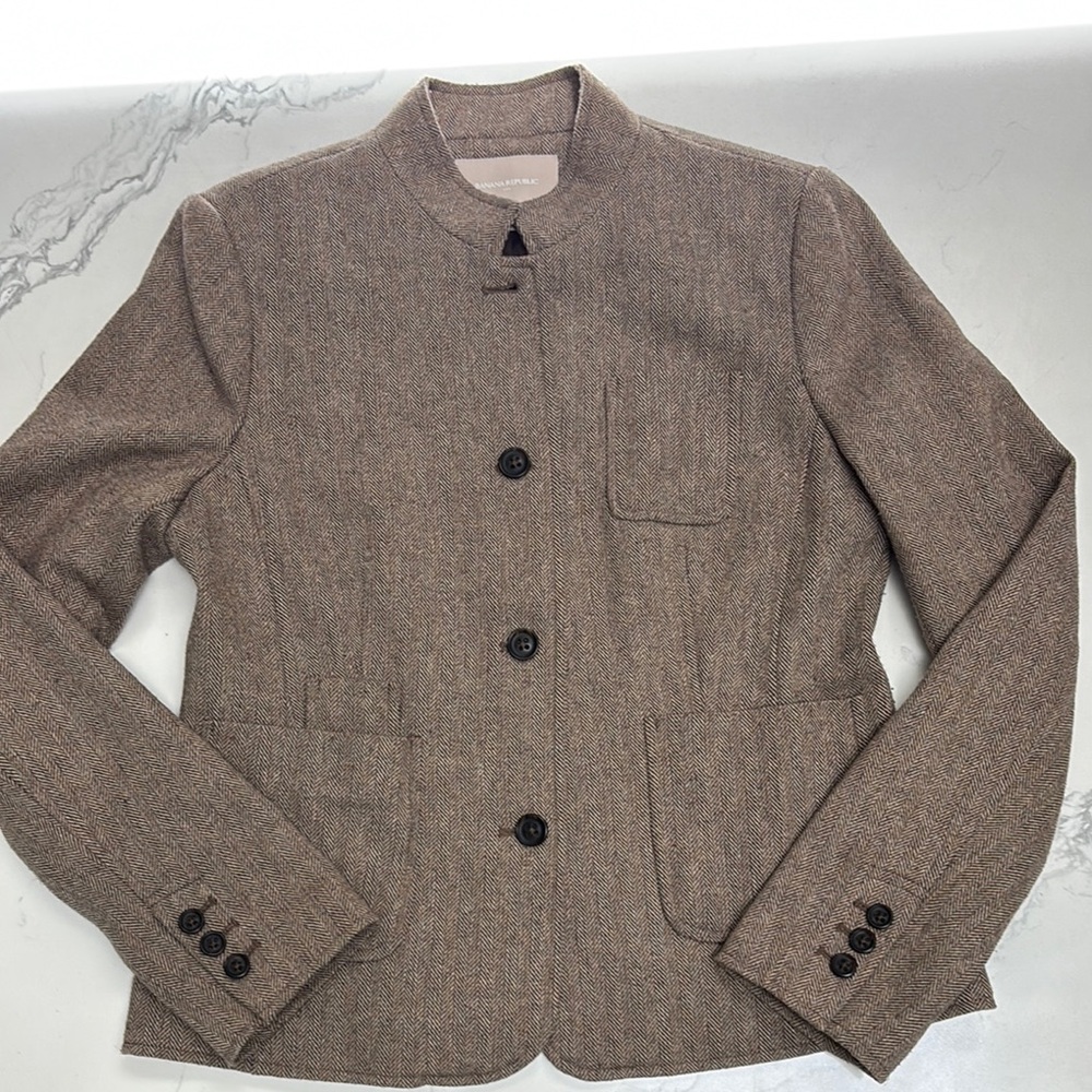 Banana Republic Brown Wool Blend Jacket Blazer size 10 Women’s